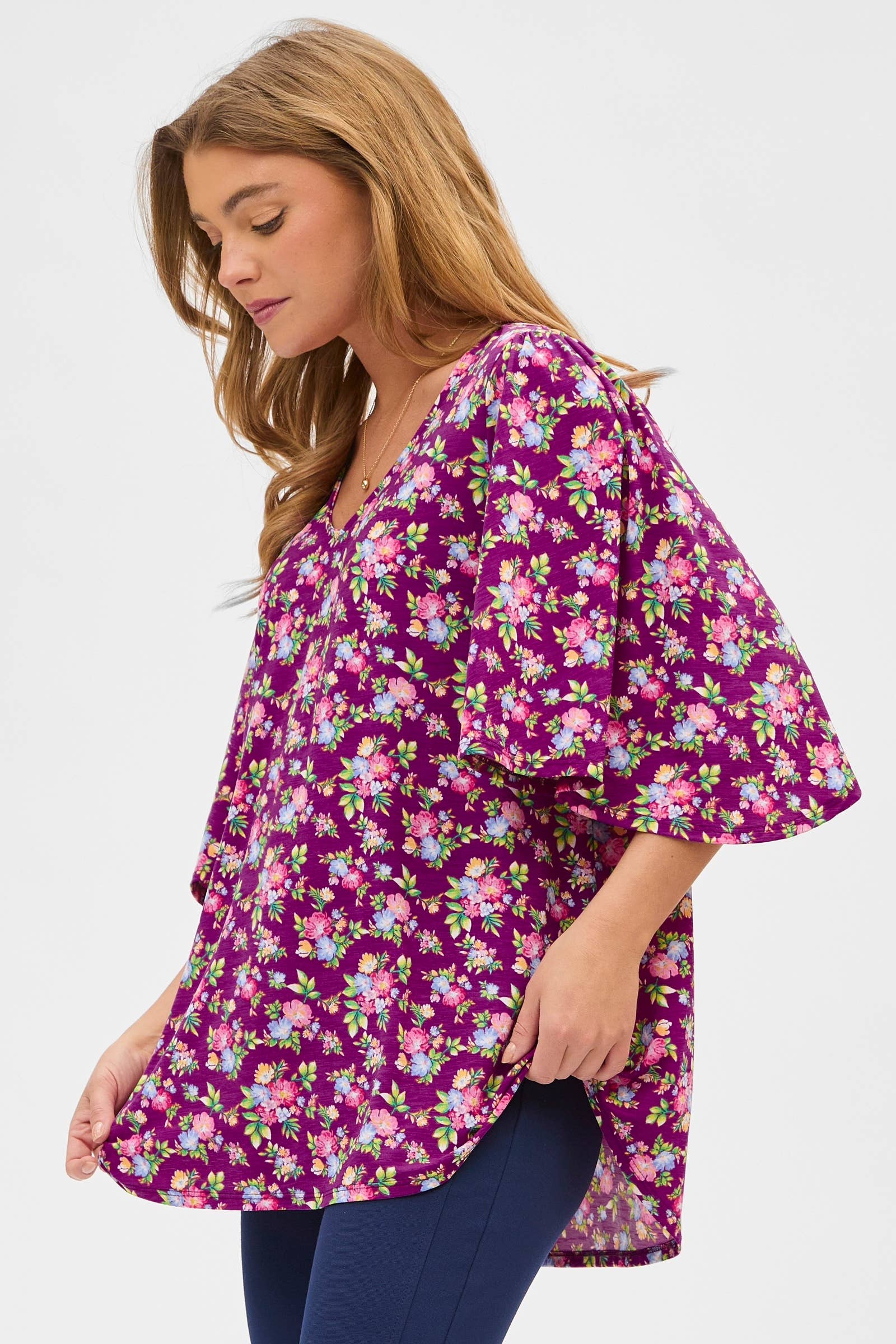 Floral Half Sleeve Cali Top