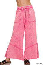 Acid wash French terry Pants w/ pockets