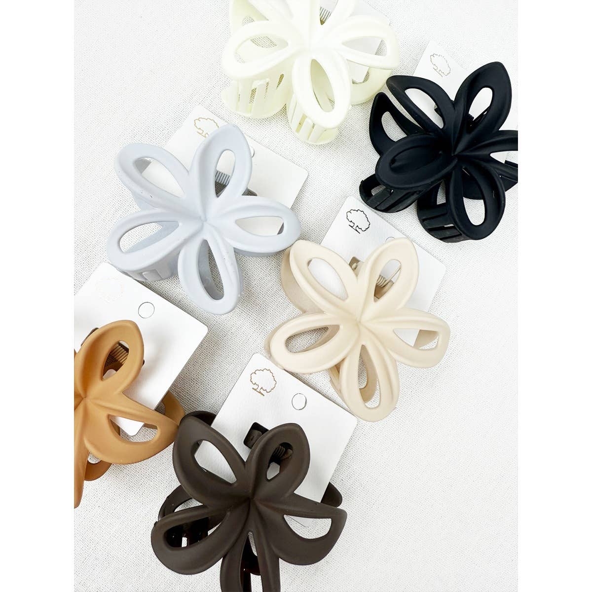 Cut out Plumeria Hair Claws Clips