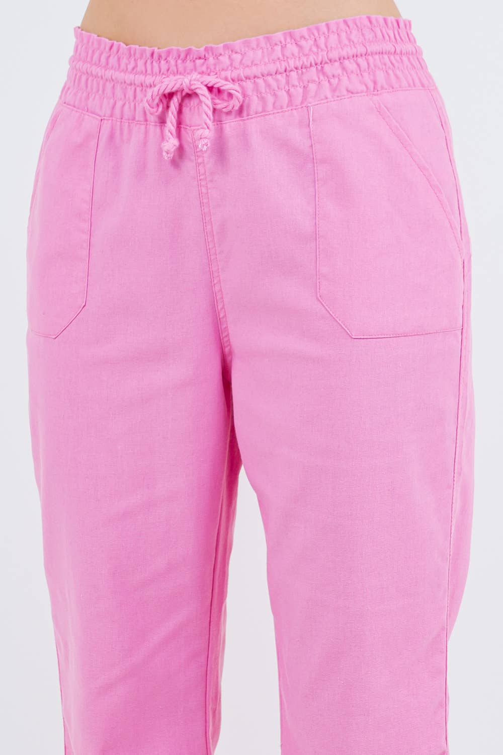 Oceanside Linen Blend pull up Pants