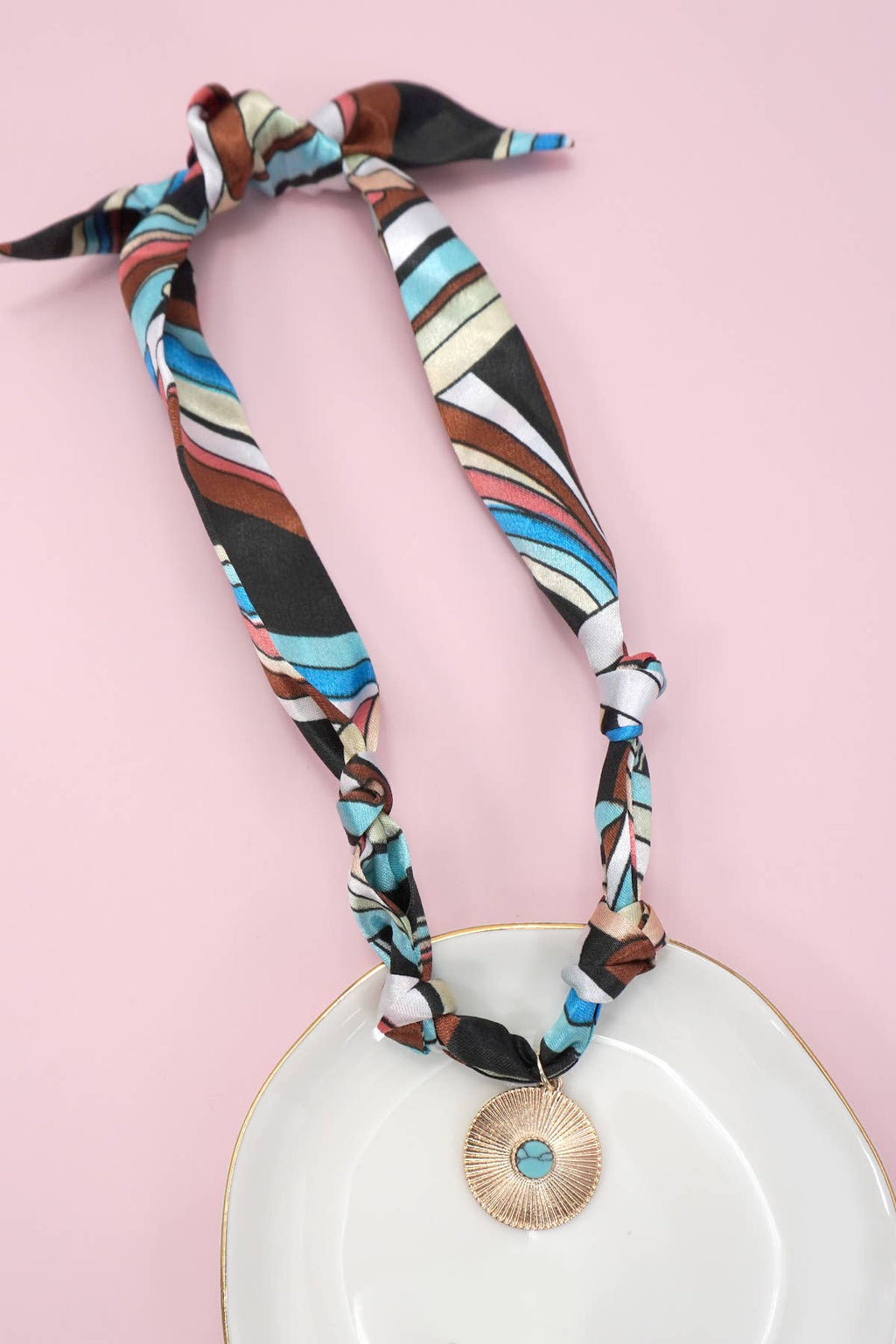 HANDMADE SCARF CHARM NECKLACE