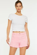 High Rise Short Light Pink Wash