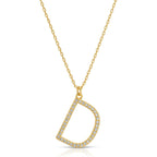 Large Pave Initial Pendants