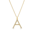 Large Pave Initial Pendants