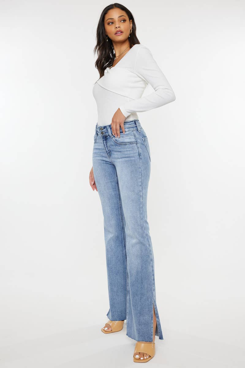 Kancan Midrise Flare Jeans Medium Wash