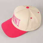 MINI Lettering Embroidery Two-Tone Baseball Cap For Kids