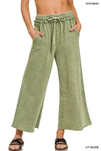 Acid wash French terry Pants w/ pockets