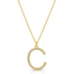 Large Pave Initial Pendants