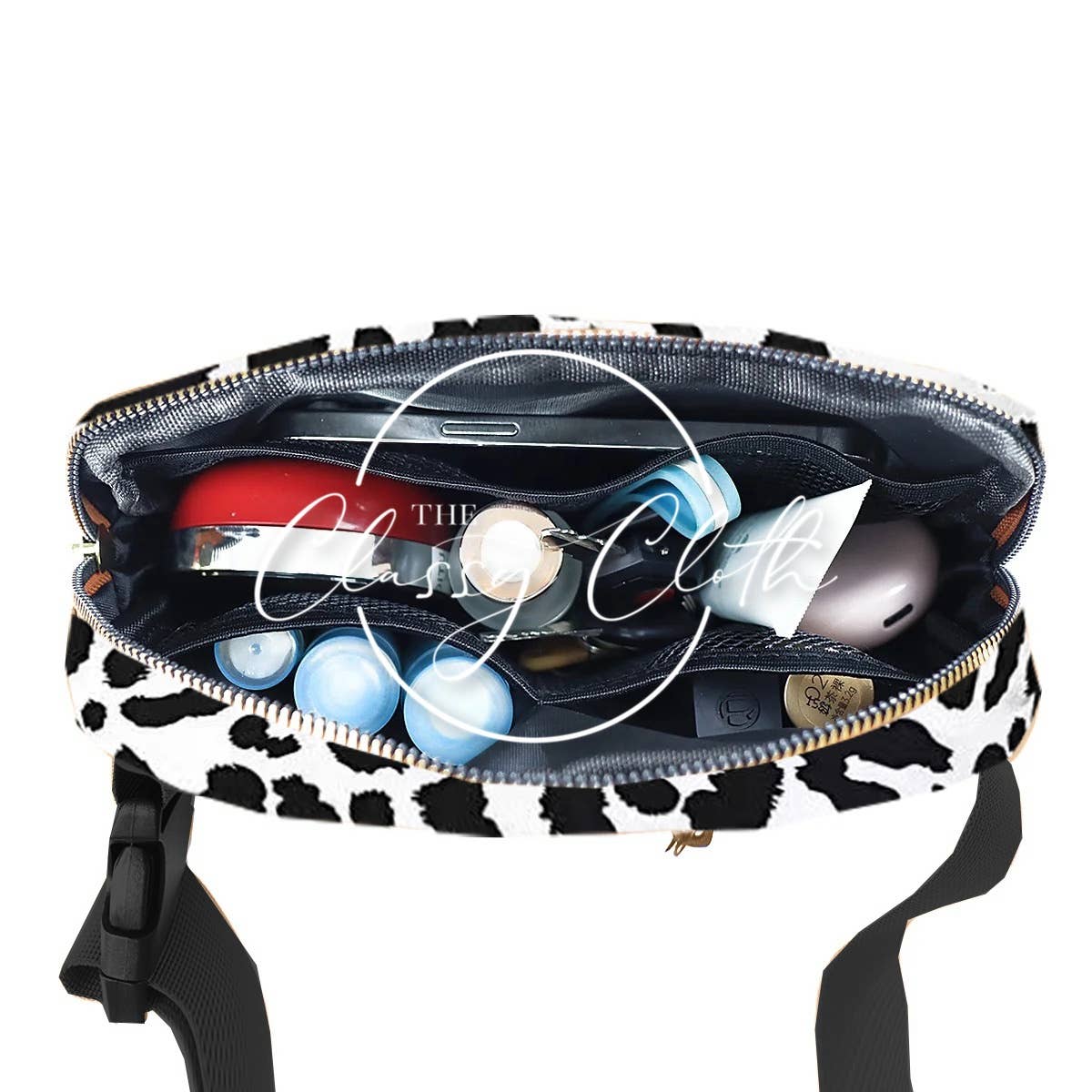 Nylon Belt Bag- Black Leopard
