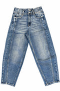 HIGH RISE SLIM BARREL JEANS