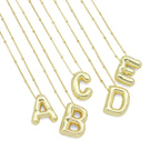 Ballon Bubble Initial Letter Charm Necklace