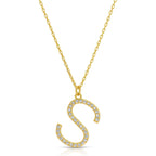 Large Pave Initial Pendants