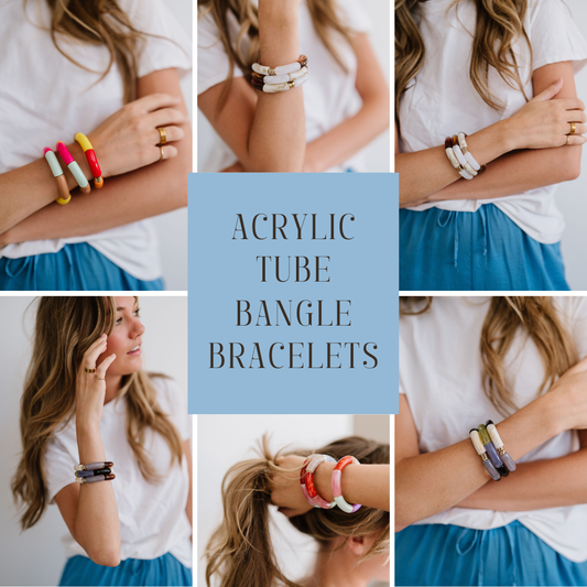 Acrylic Tube Bangle Bracelet