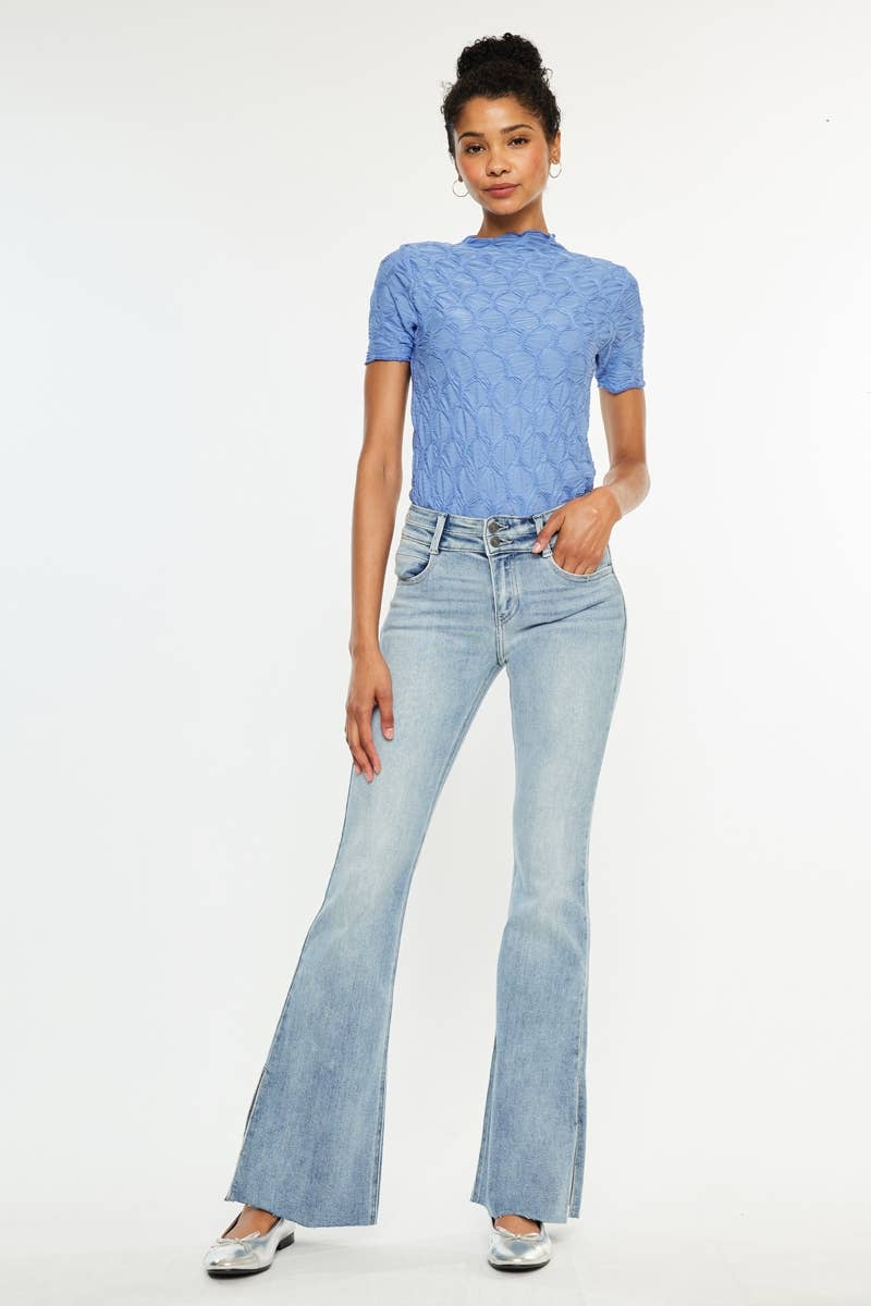 Kancan Midrise Flare Jeans Medium Wash