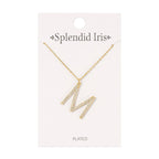 Large Pave Initial Pendants