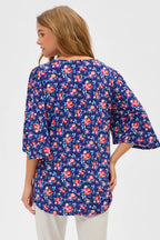 Floral Half Sleeve Cali Top