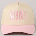 MINI Lettering Embroidery Two-Tone Baseball Cap For Kids