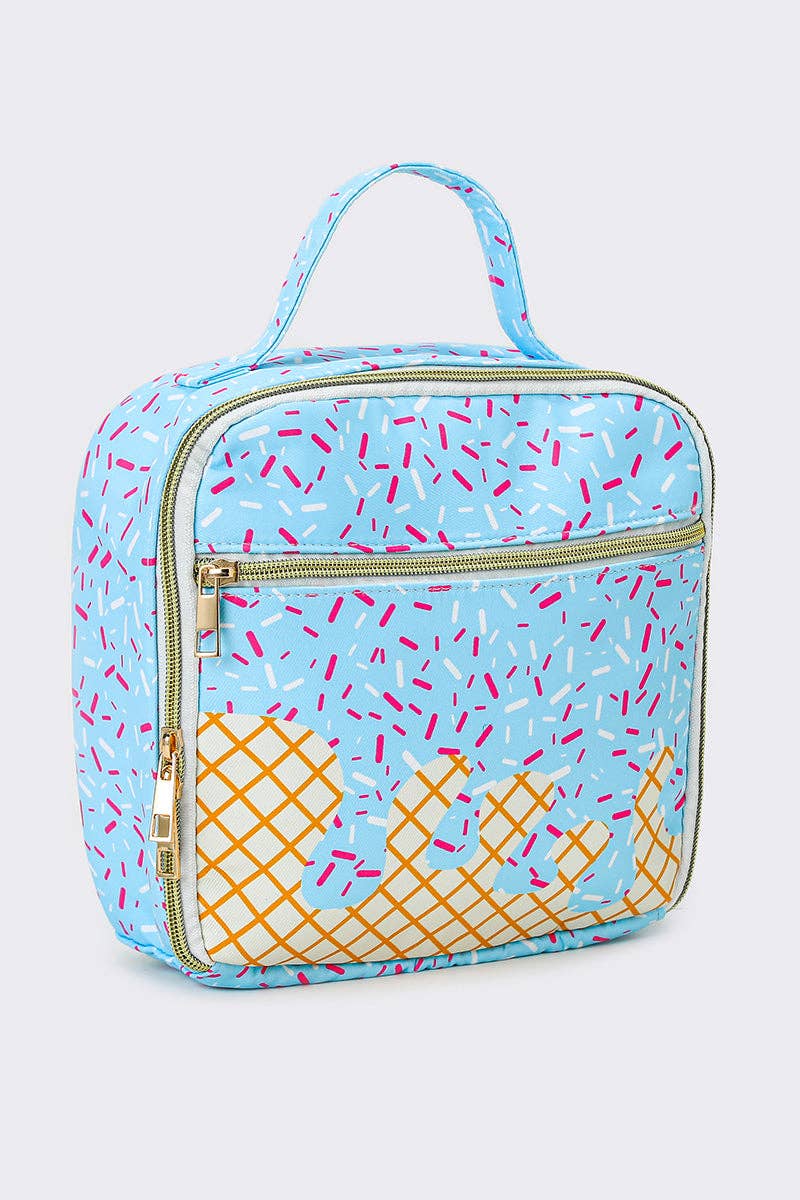 Ice Cream Drip Canvas Lunch Boxes Bag