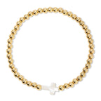 4Mm Bracelet With Shell Cross