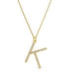 Large Pave Initial Pendants