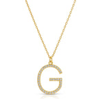 Large Pave Initial Pendants
