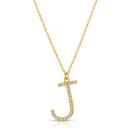 Large Pave Initial Pendants