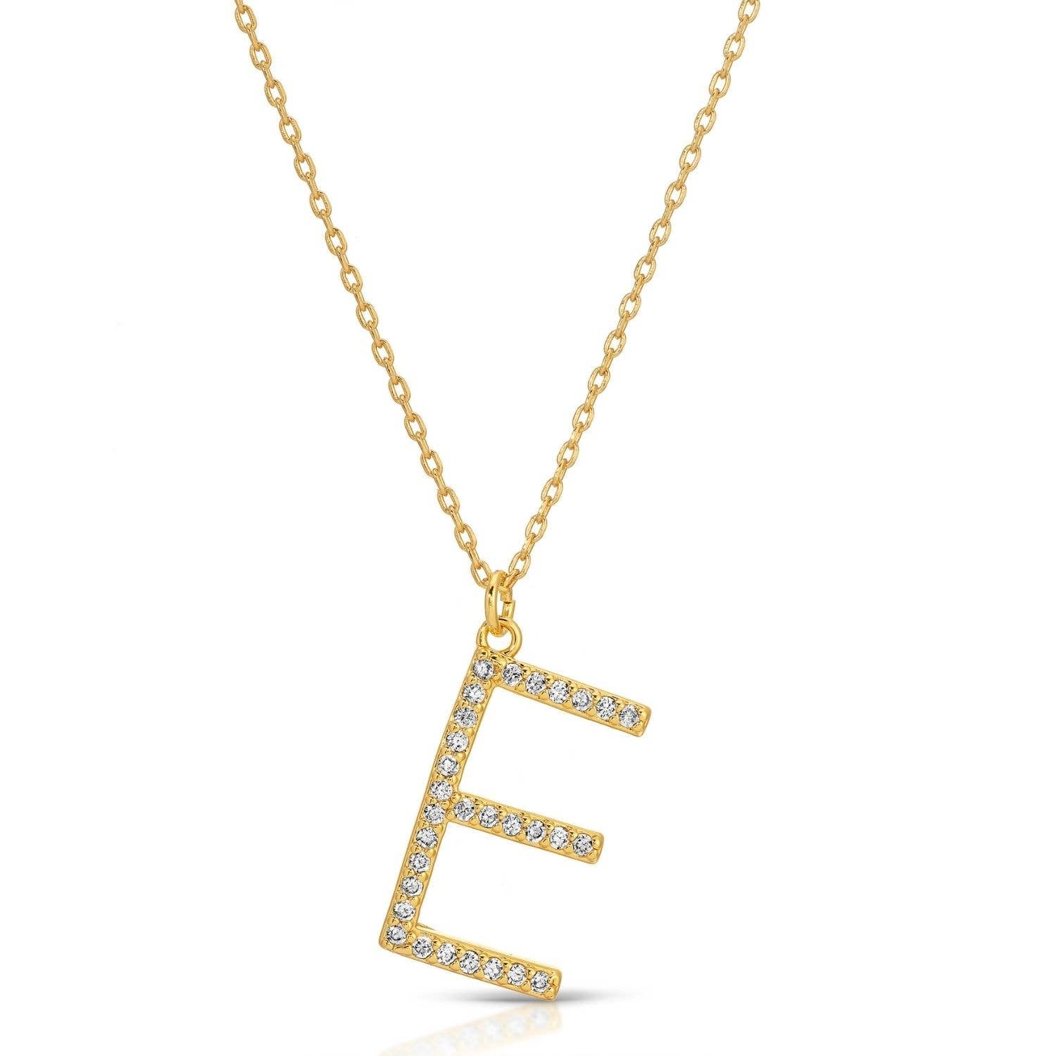 Large Pave Initial Pendants